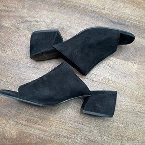 Vagabond‎ Heeled Mules Size 40 Black Leather Chunky Platform Y2K